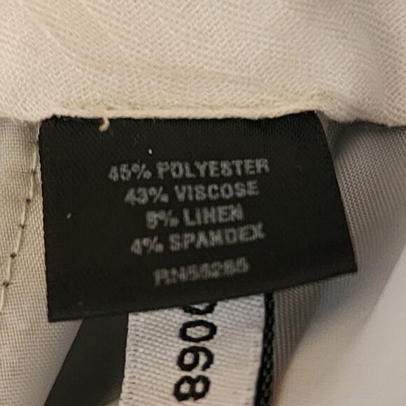 Express Design Studio Gray Dress Pants Women’s 2R – Linen Blend, Flat Front - Picture 8 of 9